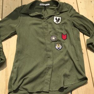 Gypsies and Moondust Button Down military tunic